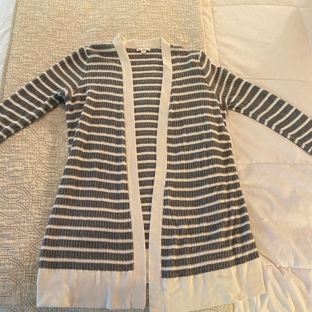 Grey and cream knit sweater.  Great condition